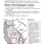 Affisch om hotatd natur vid Rönningesjön
