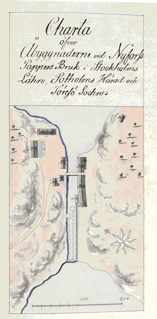 Gammal handritad karta.