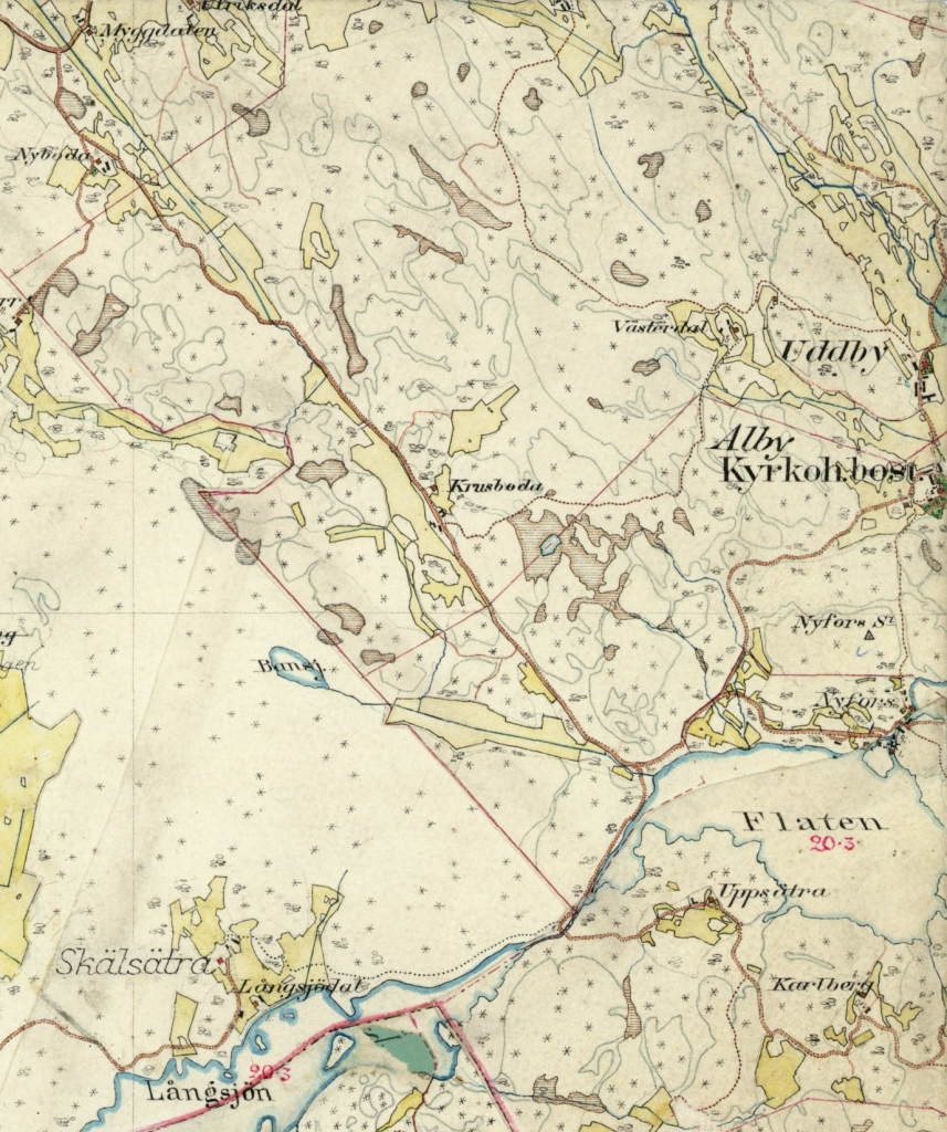 Gammal handritad karta.