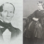 Montage av två porträttfoton på Pehr Pettersson och Brita Larsdotter